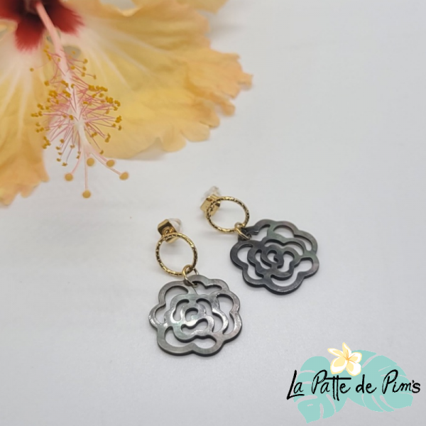 Boucles d'oreilles fleur...