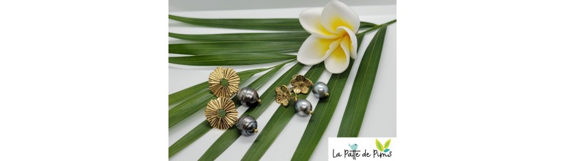 Bijoux avec de véritables perles de Tahiti