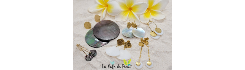 Boucles d'oreilles en nacre